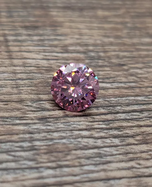 Vs1 Pink Round 1 Crt - 5 Crt Untreated Color Lab Certified Loose Natural Diamond