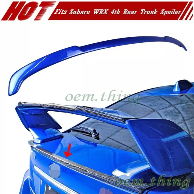 2021 Fit For SUBARU WRX STI Sedan R Look Rear Trunk Lip Spoiler ABS Color#K7X