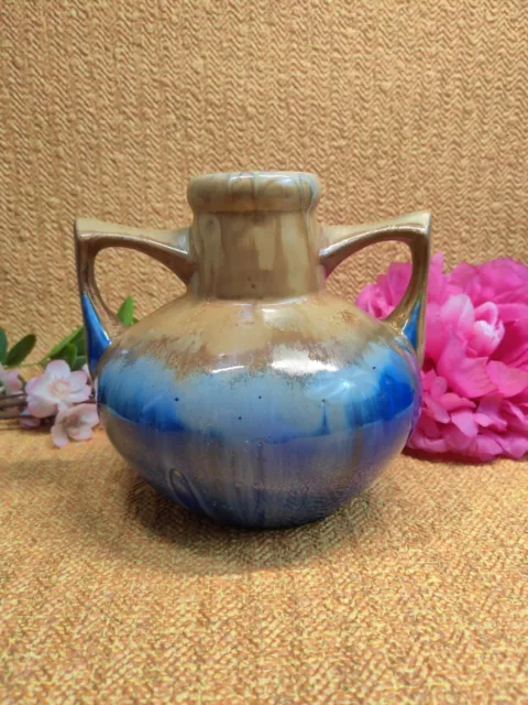 Ancien vase boule en grès émaillé  2 anses art nouveau signé Gilbert Metenier ??