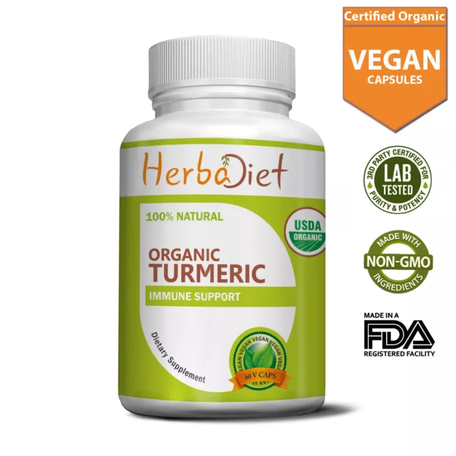 Organic Turmeric Curcumin Capsules High Strength Antioxidant Joint Supplement