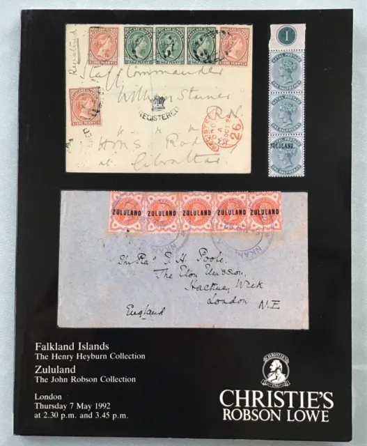 FALKLAND ISLANDS, ZULULAND auction catalogue 1992 Christie’s Robson Lowe