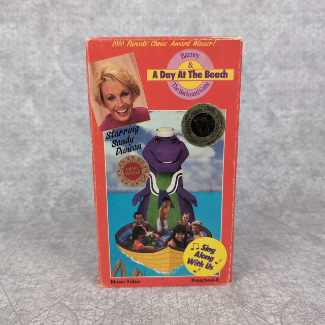 Barney a day at the beach vhs 1989 rare sandy duncan cover award