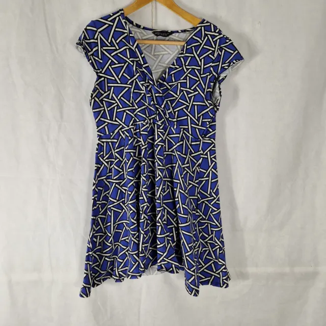 Ladies Dress Size 22 Dorothy Perkins Blue Stretch Jersey Casual Day Party