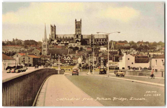 Lincoln Cathedral From Pelham Bridge - Vintage Friths Postcard N16