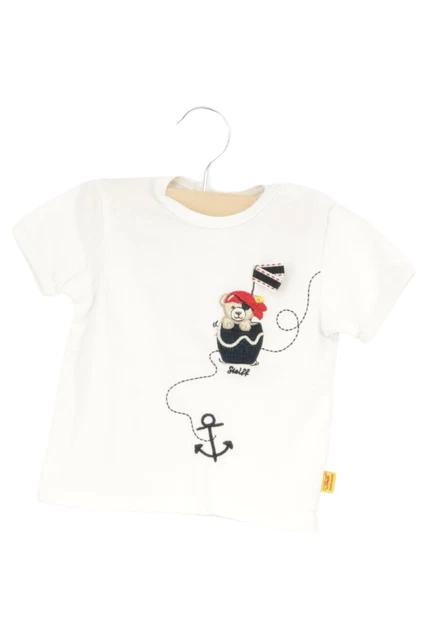 Incantevole t-shirt bambini Steiff taglia 62 in bianco - ottime condizioni!