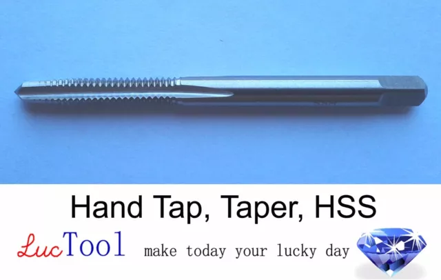 1-64 UNC Hand Tap Taper GH1 Limit 2 Flute HSS Taper Chamfer Bright Screw Thread