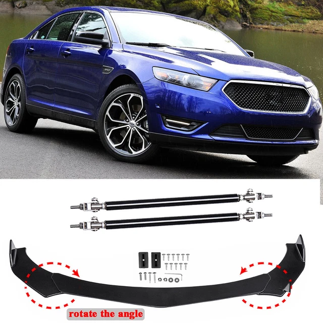 For Ford Taurus SHO Front Bumper Lip Splitter Chin Spoiler Boby Kit + Strut Rods