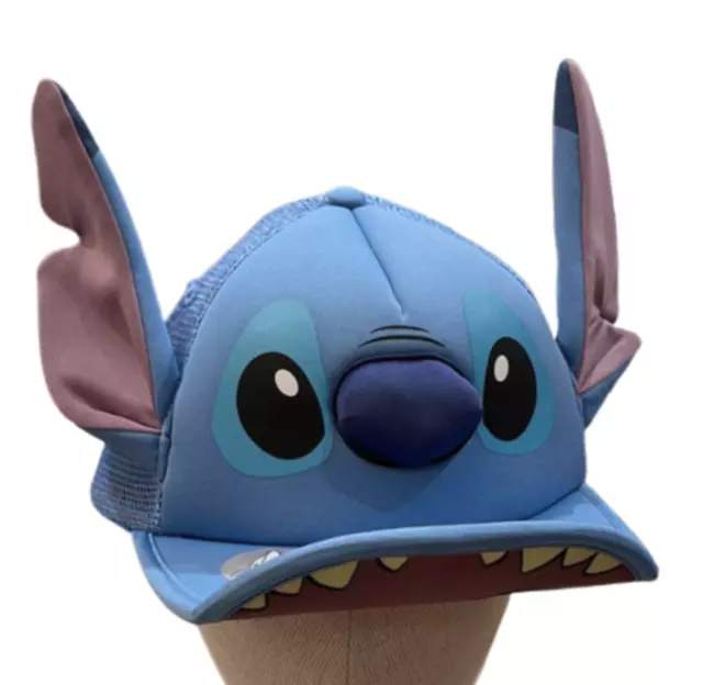 Disney Parks Stitch Orecchio Cappello Berretto Blu Nuovo con Etichetta
