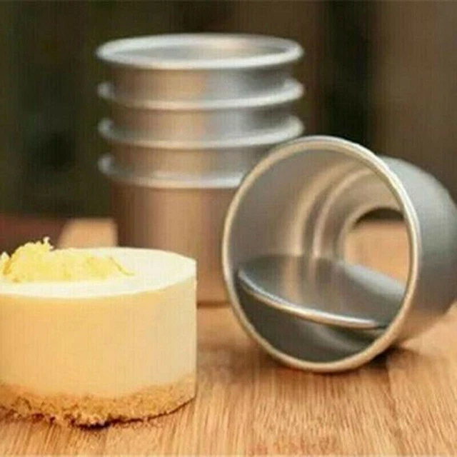 Pastel de boda aleación de aluminio redondo mini sartén comestible 2 pulgadas molde para hornear