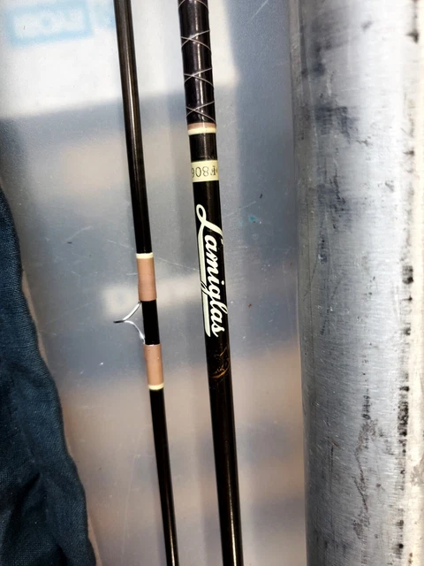 Lamiglas Engineered Graphite F-806 2pc 6wt 8' FLY ROD w/sock & tube EUC