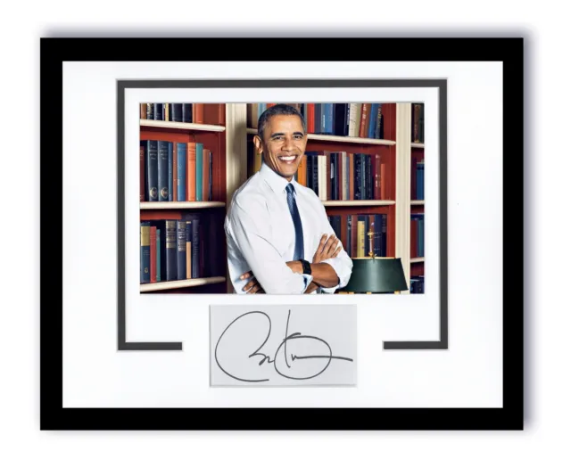 Barack Obama Autographed Signed 11x14 Framed Photo USA President ACOA