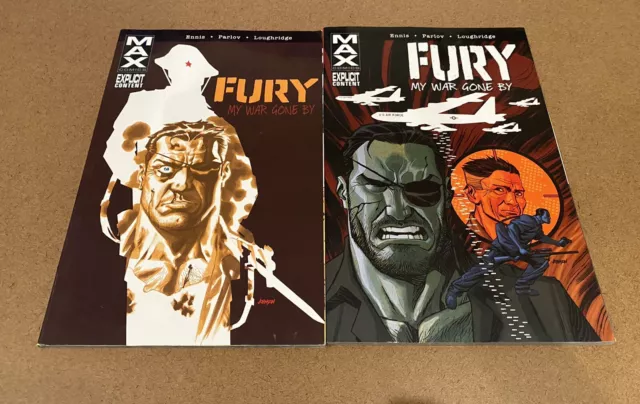 Fury Marvel MAX My War Gone Comic Book TPB Volume 1 And 2 by Garth Ennis Graphic