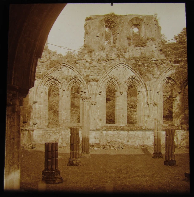 Glass Magic Lantern Slide FURNESS ABBEY CUMBRIA SEPT 1920 L101