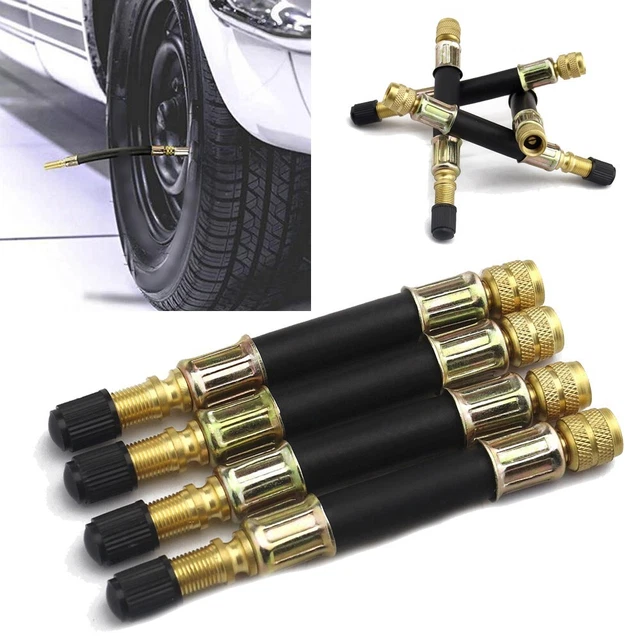 Clip Valve Pneu Voiture 2 Adaptateurs Valve Pneu En Laiton - Pour Gonflage Facile - Clip Inclus - Voiture, Camion Pompa Per Auto