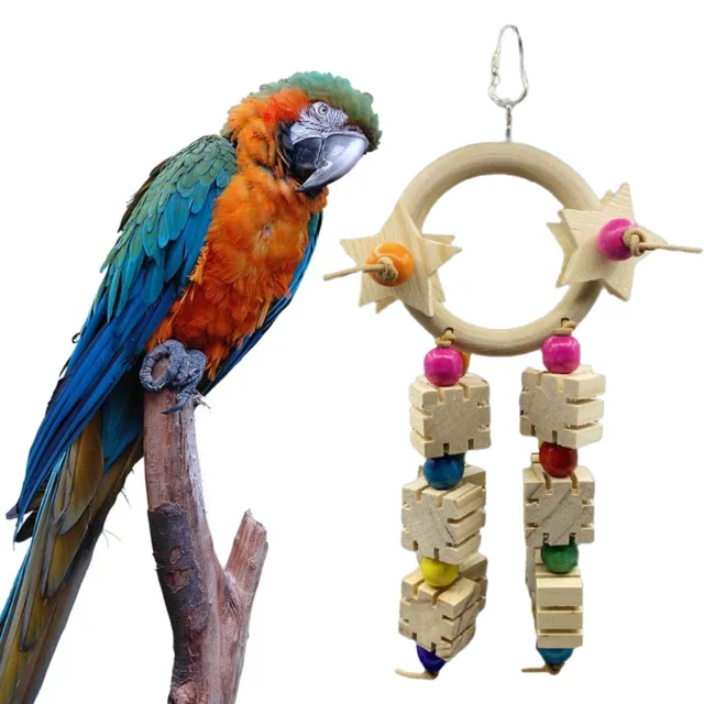 Papagei Spielzeug Ringe Schaukel Dekompression Haustier Papagei Kauen Backenzahn