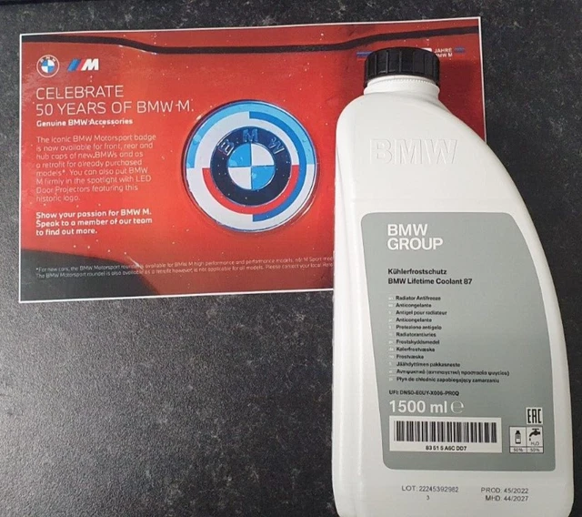 GENUINE BMW ANTIFREEZE / Coolant 1.5L CONCENTRATED PN 83515A6CDD7 new