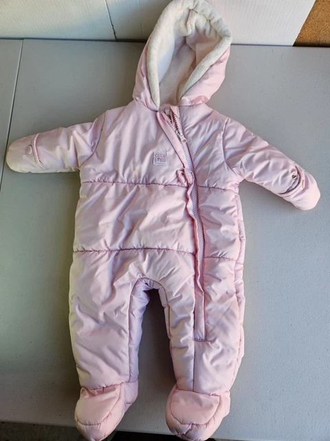 Carter's Infant Girl 3 -6 mths Pink Snowsuit - Quilted Puffer