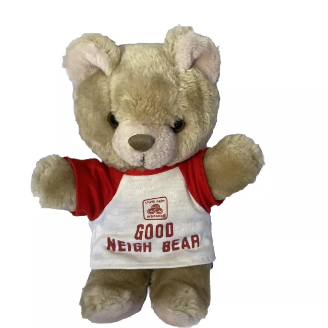 State Farm Insurance Good Neigh Bear Advertising Teddy Bear Plush Red T Shirt 9