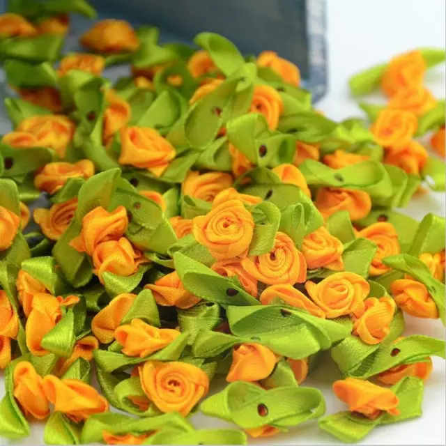 Handmade Mini 15mm Rose Buds Flower Decor Artificial Silk Wedding Craft Art