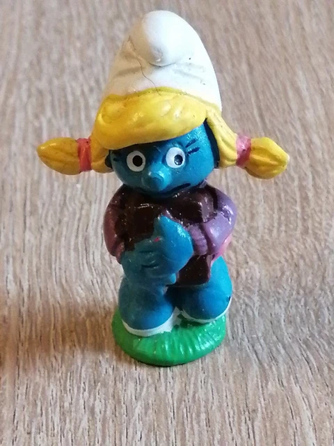 Figurine Schtroumpf Schtroumpfette Mariée 1984 Par Peyo - Schleich W Germany RARE