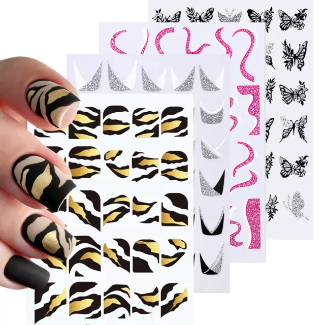 3D Nail Art Sticker Nagel Designs Selbstklebend Aufkleber Geometrische Blätter * 3