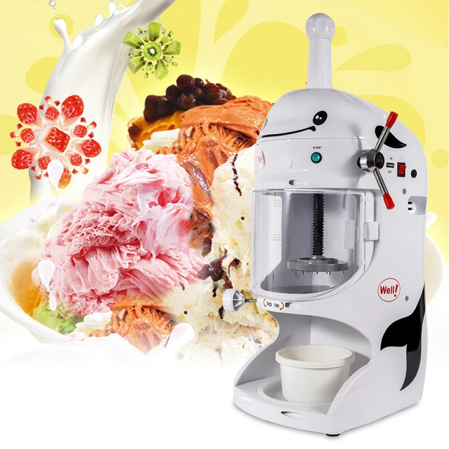 350W Commercial Ice Shaver Machine Snow Cone Maker Electric Cone Maker Ice Crush