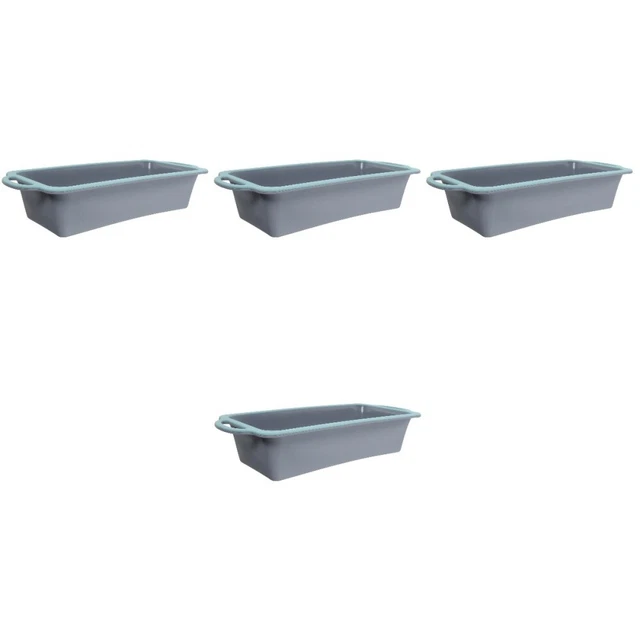 4 piezas sartén de pan rectangular molde tostada de silicona pan bandeja para hornear pan