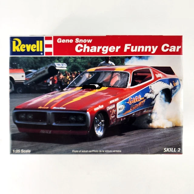 Revell Gene Snow Charger Funny Car 1/25 Scale Model Kit Drag Race 1996 NEW OPEN Revell Gene Snow Charger Funny Car 1/25 Scale Model Kit Drag Race 1996 NEW OPEN