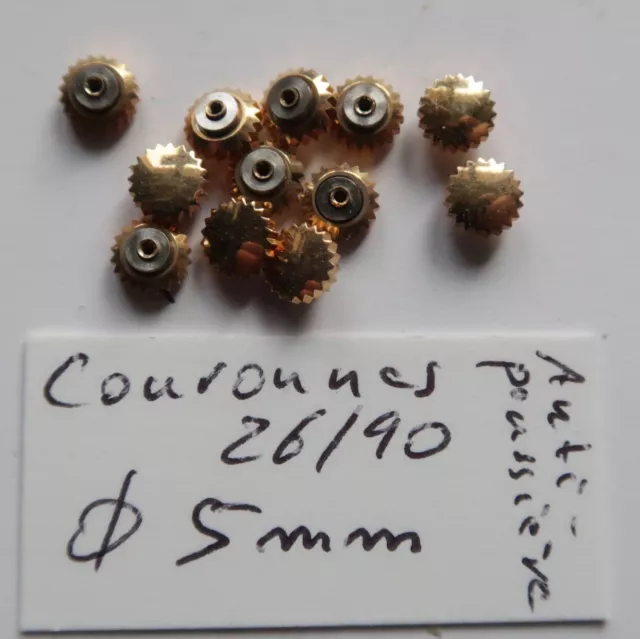 Couronne dorée anti poussière Ø 5mm pas de vis 0,90.