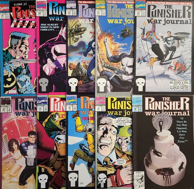 The Punisher: War Journal Issue 31-40 Marvel Comic Book Lot Wolverine Stan KEY