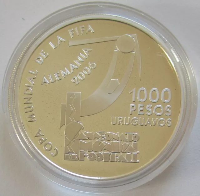 Uruguay 1000 Pesos 2004 Fußball-WM in Deutschland Torwart Silber
