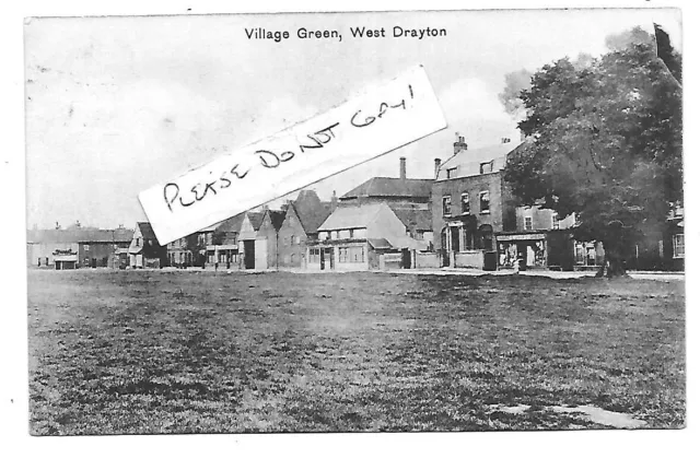 WEST DRAYTON Village Green Middlesex 1905 Postmark Postcard