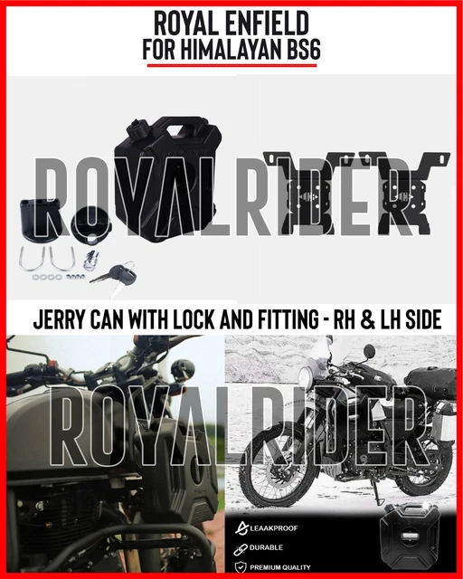 ROYAL ENFIELD HIMALAYAN BS6 "Jerry Can With Lock And Fitting" RH & LH