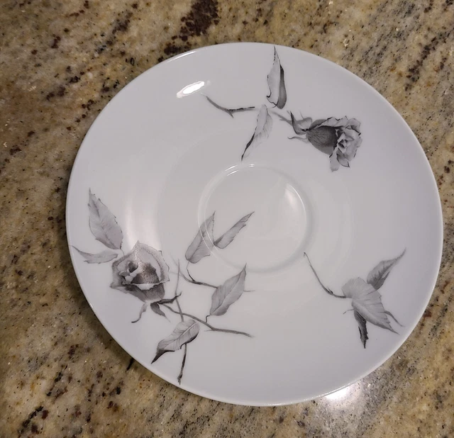 Raymond Loewy Design Rosenthal China Jet Rose Saucer About 6"