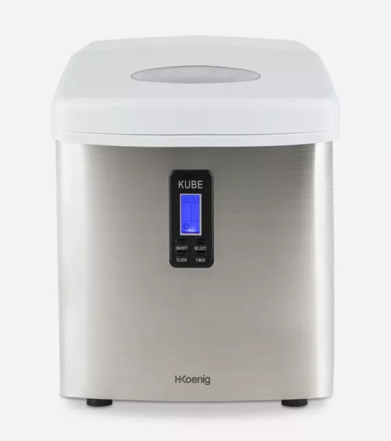 HKoenig 15 kg Eiswürfelbereiter Ice Eiswürfelmaschine Timer Eiswürfel-Maschine