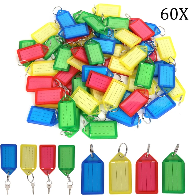 30 Stück Schlüsselanhänger Beschriftbar - 8 Farben Für Ordnung Im Alltag