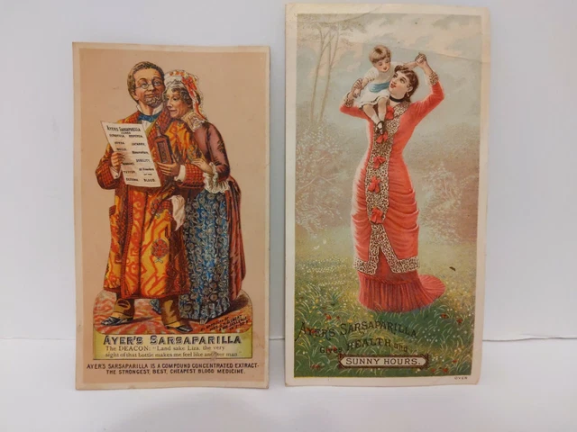 Set of Victorian Trade Cards Ayer's Sarsaparilla Blood Purifier Quack Medicine