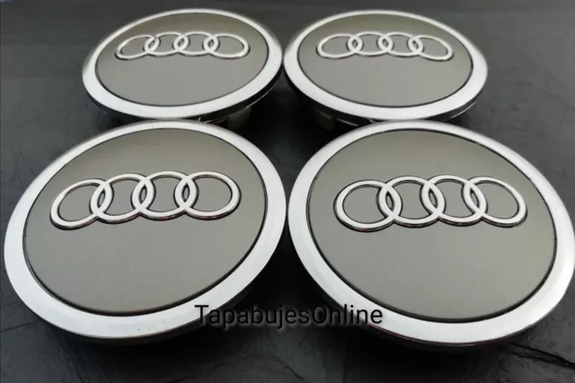 👁️‍ Lote 4 Embellecedores Compatibles Llanta Audi Centro Rueda Tapacubos 69