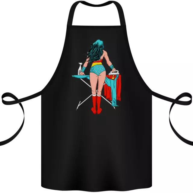 Ironing Superhero Funny Cotton Apron 100% Organic