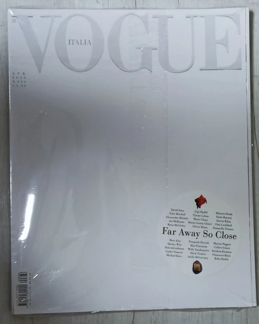 VOGUE ITALIA ITALY 2020 April Magazine #836 White Edition FAR AWAY