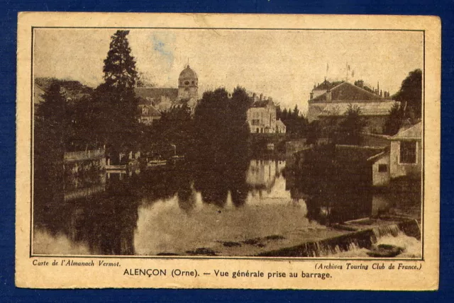 *** Alençon (Orne) - Vue générale prise au barrage (Almanach Vermot) ** CPA 0346