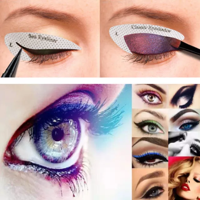 32Pairs Eyeliner Eyeshadow Stencils Sticker Makeup Template Shaper Makeup Tool