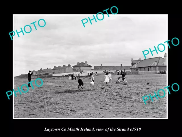 OLD LARGE HISTORIC PHOTO OF LAYTOWN LMEATH IRELAND VIEW OF THE STRAND c1910