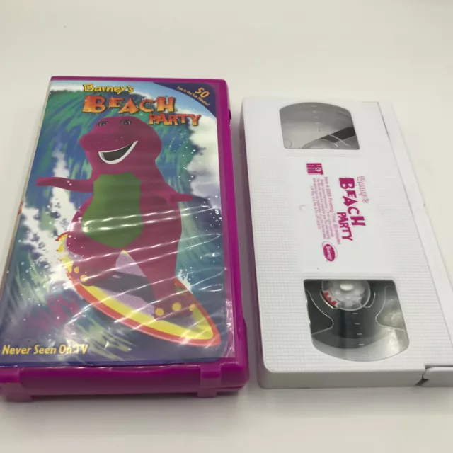 BARNEY THE DINOSAUR Beach Party VHS VIDEO Tape Barney & Friends Sing ...