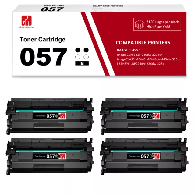 057 057H Black Toner Cartridge for Canon imageCLASS MF449dw MF448dw MF325dn Lot