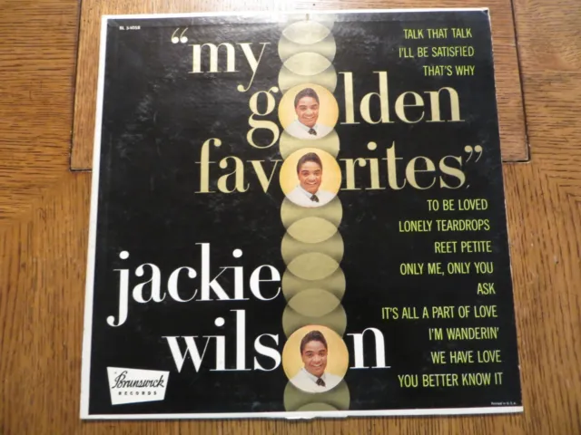 Jackie Wilson – My Golden Favorites - 1960 - Brunswick BL 54058 Vinyl LP VG/VG!!