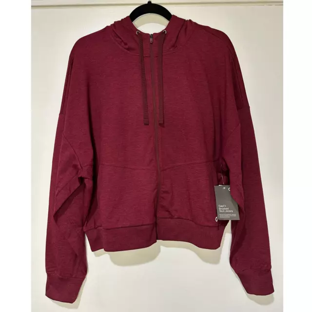 GAP BRUSHED TECH Jersey Burgundy Hoodie Pullover Jacket - Size XL - NEW ...