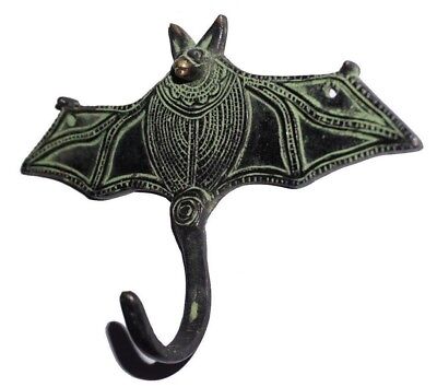 A Vintage style Awesome Brass made Unique BAT Designed coat hook from India