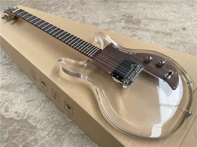 Factory Customized Crystal Acrylic Plexiglass Transparent Electric Guitar