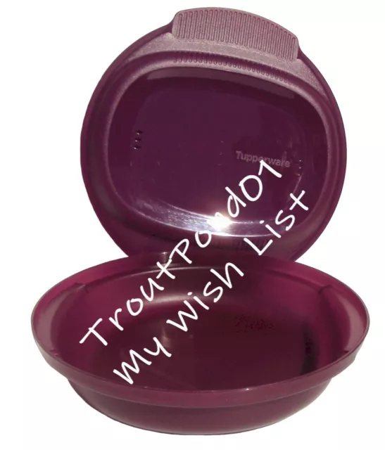TUPPERWARE Microwave Dish Gourmet Micro Delight  Bowl Purple Breakfast Maker New